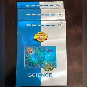 Alpha Omega Lifepac Gold Science  Set of 3 804, 708 and 905.